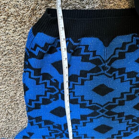 Cheryl women’s ugly sweater medium vintage‎ black blue - Picture 8 of 8